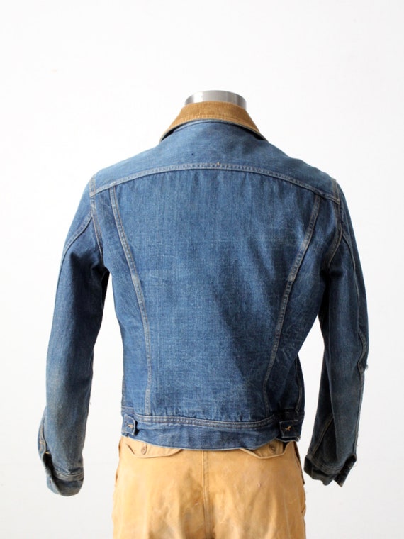 vintage Lee Storm Rider denim jacket blanket lined - image 10