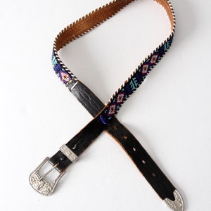 vintage 50s beaded leather belt image 3