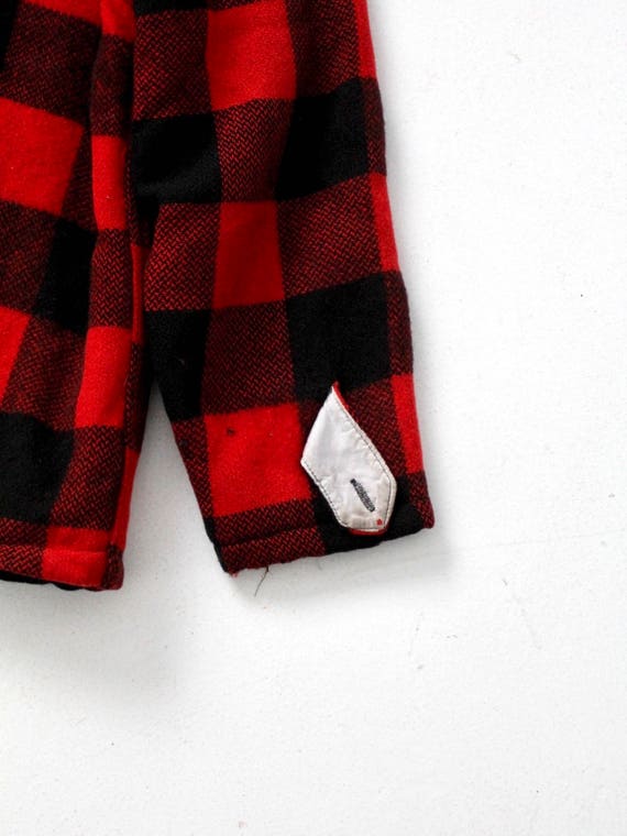 vintage plaid jacket by Brother, red and black pl… - image 7