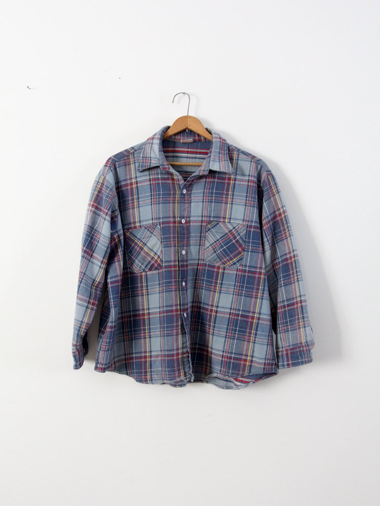 Vintage Big Mac Plaid Shirt Men's Flannel Work Shirt - Etsy