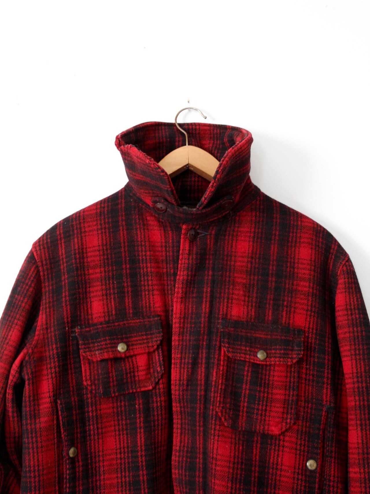Vintage 1950s Woolrich Mackinaw Wool Red Plaid Hunting Jacket - Etsy