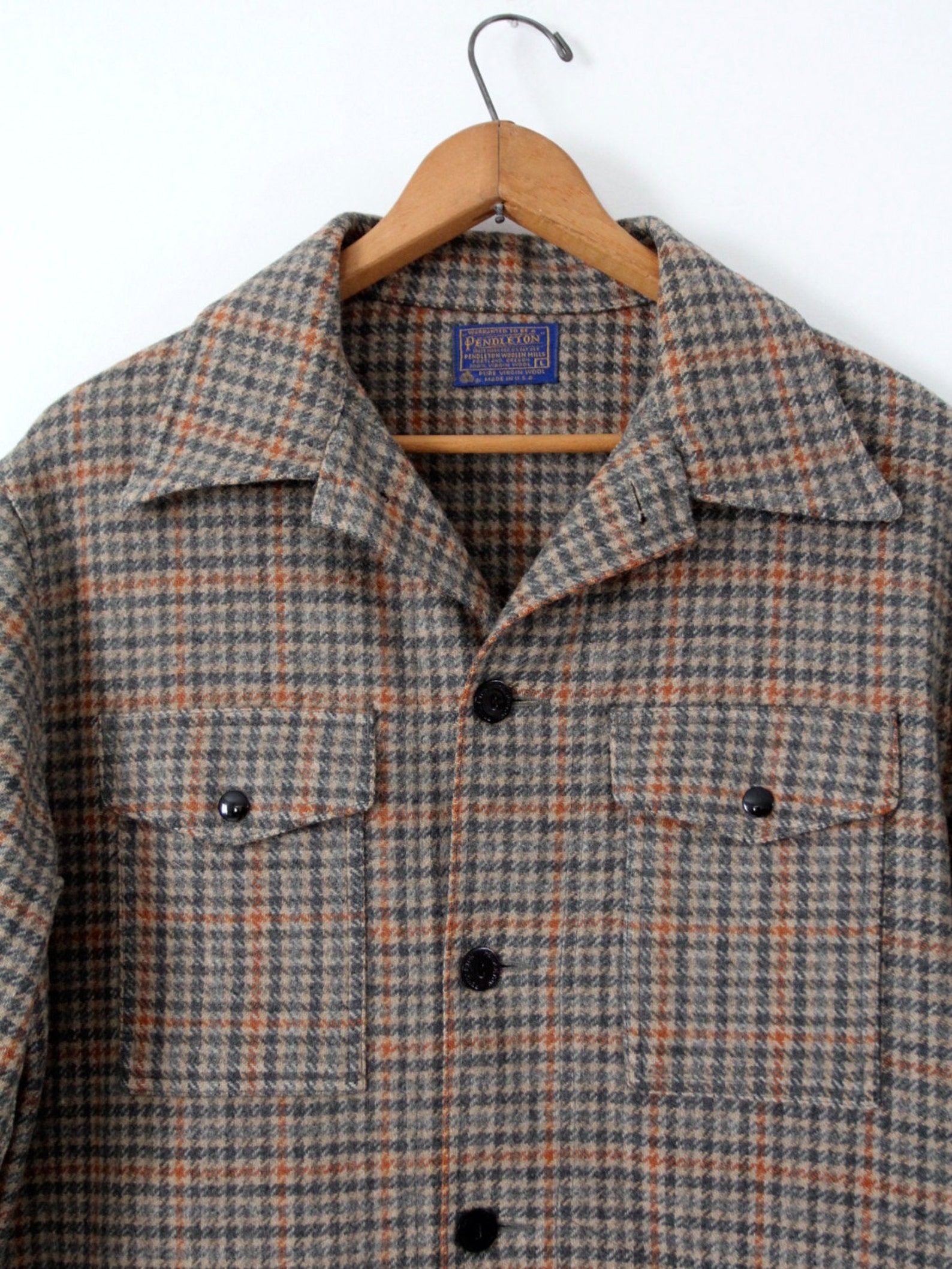 Vintage 60s Pendleton Plaid Check Jacket, Wool Coat - Etsy