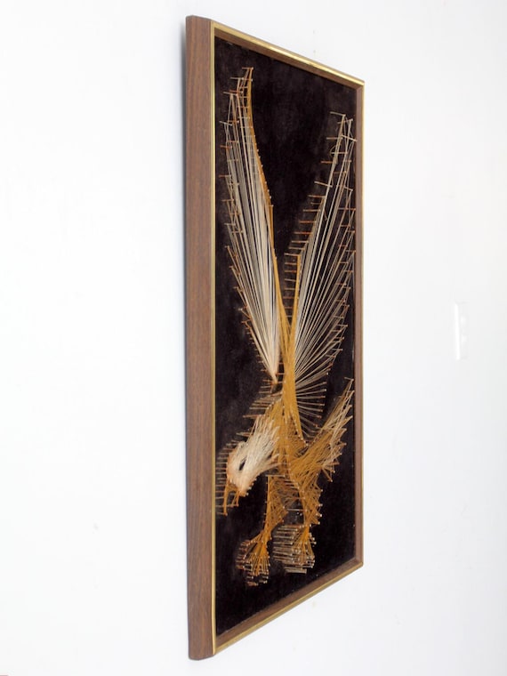 Vintage 70s American Eagle String Art Wall Hanging - Etsy