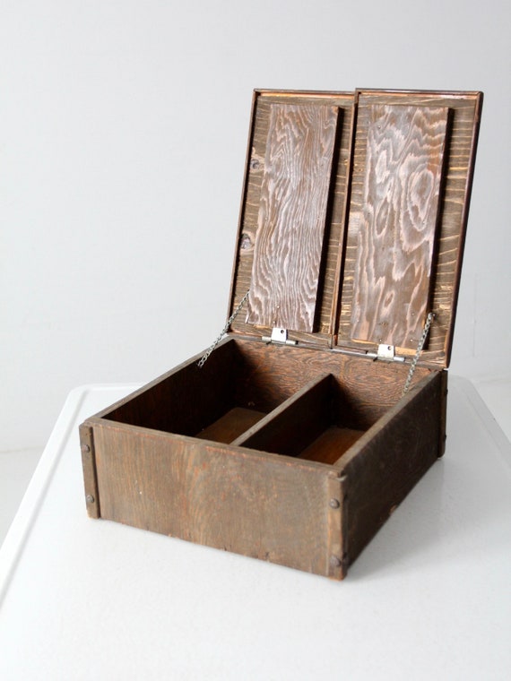Vintage Wooden Box, Double Door Storage Case Box - Etsy