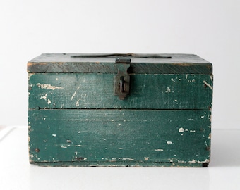 vintage wooden tool box