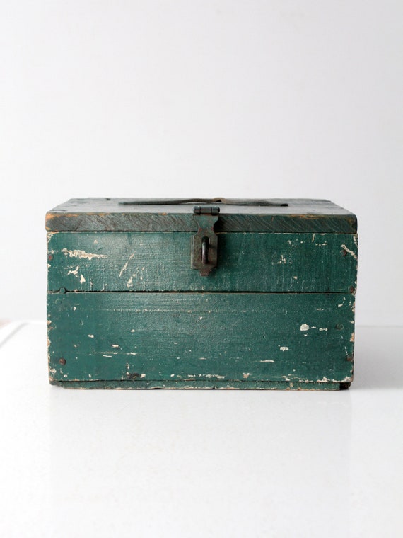 Vintage Wooden Tool Box - Etsy