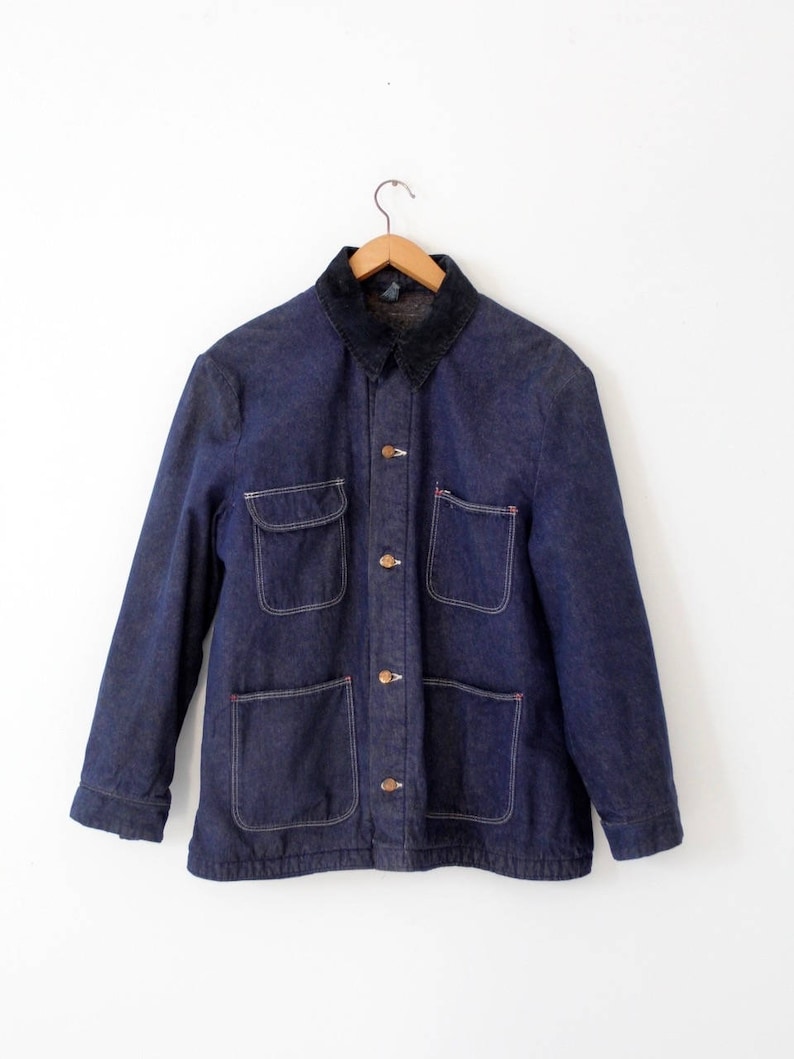 Vintage Wrangler Blanket Lined Denim Work Jacket 1950s Barn Etsy