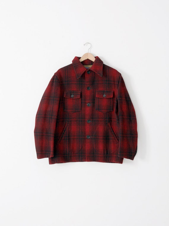 Red plaid wool jacket mens new arrivals