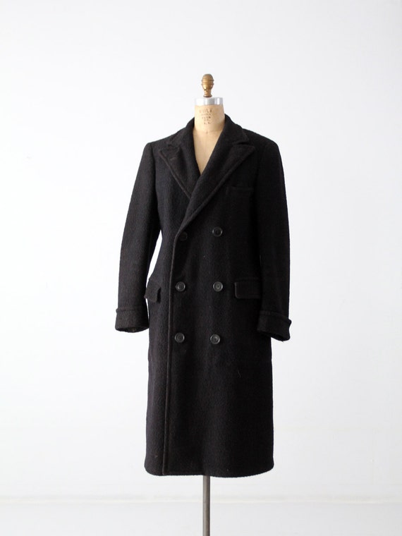 1930s JC Penney wool top coat, double breasted me… - image 1