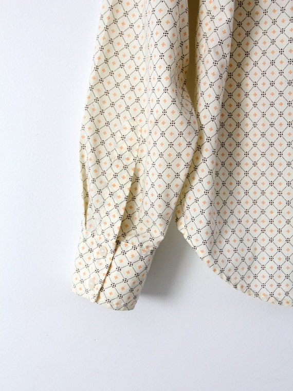 vintage 70s men's shirt, Fink button down print s… - image 3