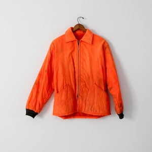 Vintage Jagdjacke, orangefarbener Nylonmantel
