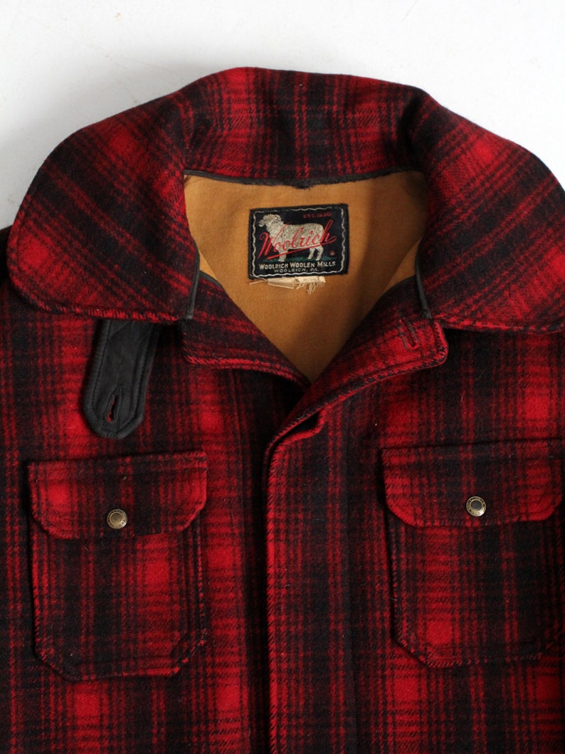 1960s Woolrich Wool Coat, Vintage Men's Red Plaid Hunting Jacket Etsy