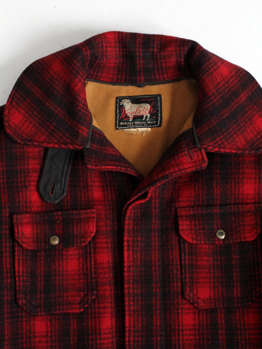 1960s Woolrich Wool Coat, Vintage Men's Red Plaid Hunting Jacket Etsy