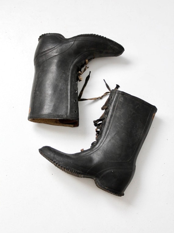 vintage La Crosse Rubber Mills boots, men's black 