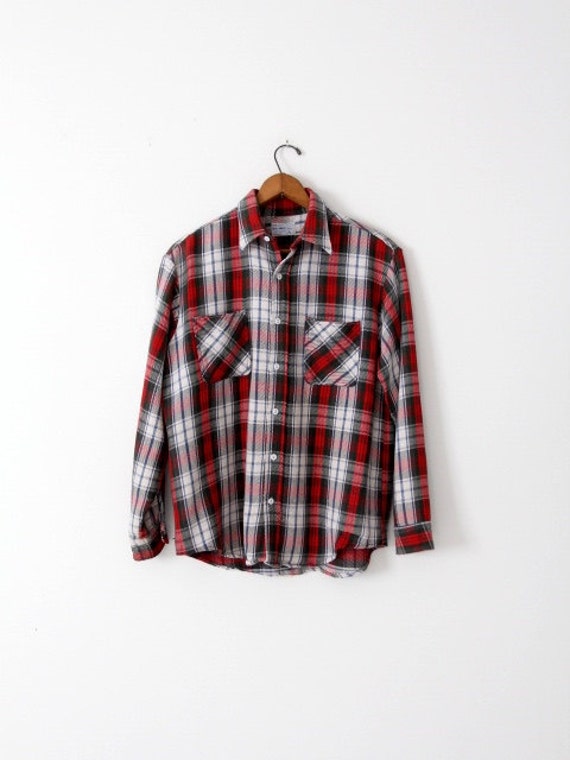 vintage 70s Big Mac plaid work shirt, vintage fla… - image 3