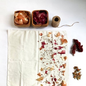 Dye-It-Yourself, Natural Eco-Printing Scarf Kit Raw Silk 22 x 22 image 1