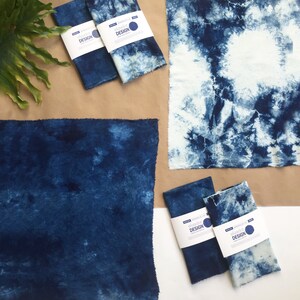 Indigo Raw Silk Bandana zdjęcie 2