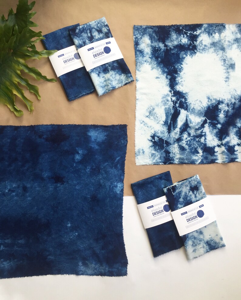 Indigo Raw Silk Bandana zdjęcie 2