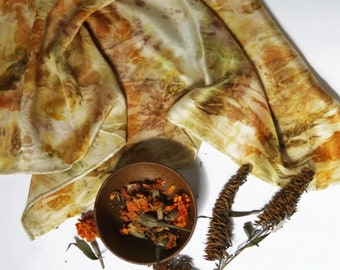 Botanical Dyed Silk Scarf