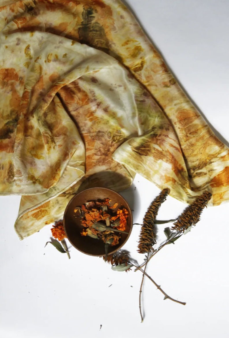Botanical Dyed Silk Scarf image 1