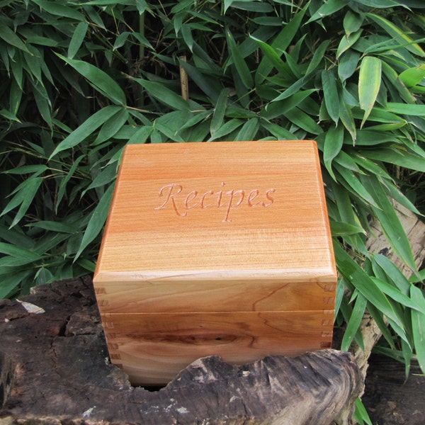 Recipe Box, Recipe  Box 4 x 6, - Large Recipe Box, Photo Box, Wooden Recipe Box, Wooden Card Box, (rc20210M)