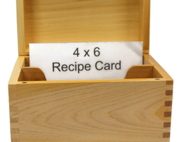 Recipe Box for 4x6 Cards, Divider Cedar rc71111r Etsy