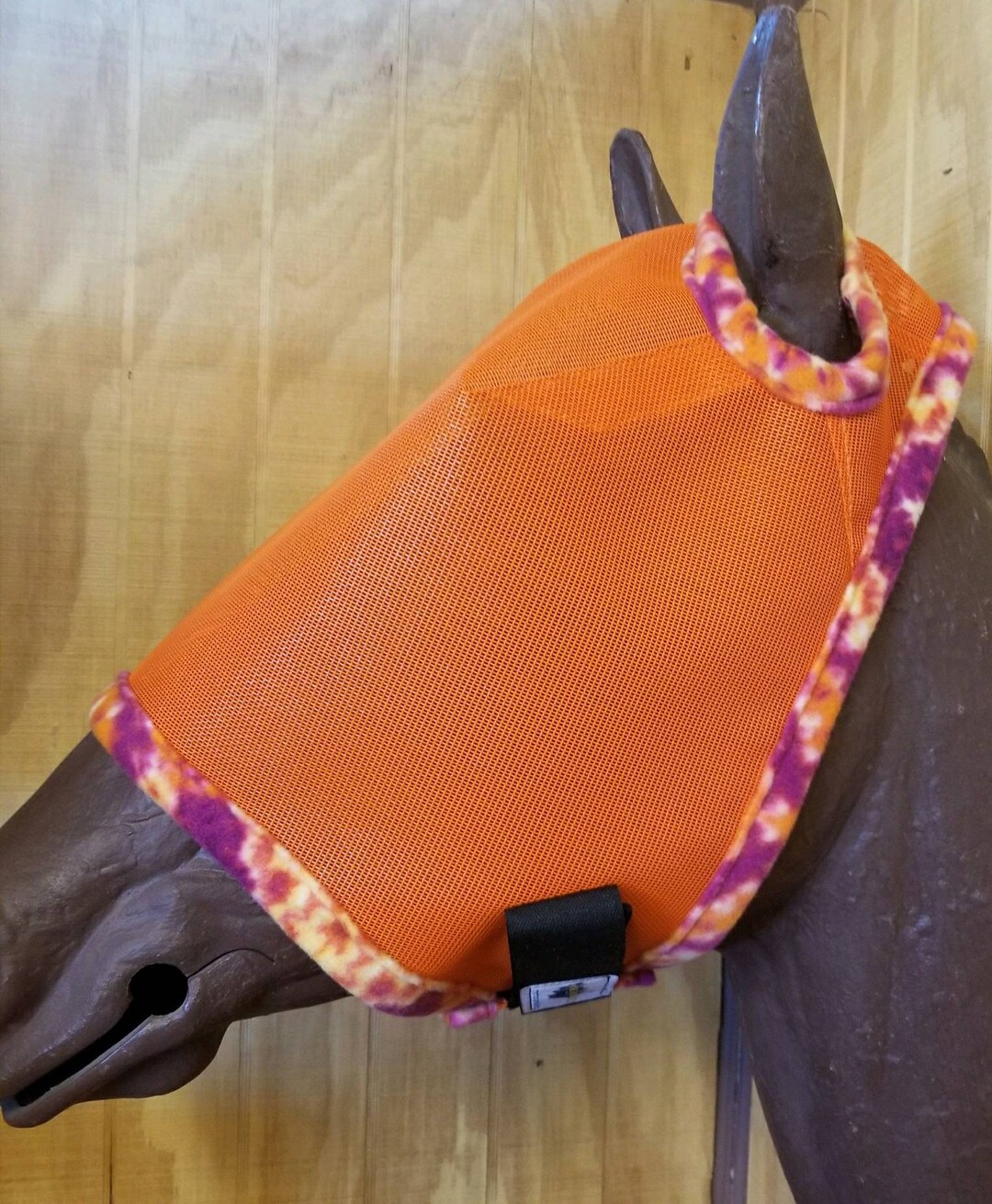 Custom Horse Fly Mask Size Large Orange Mesh With 347 Etsy