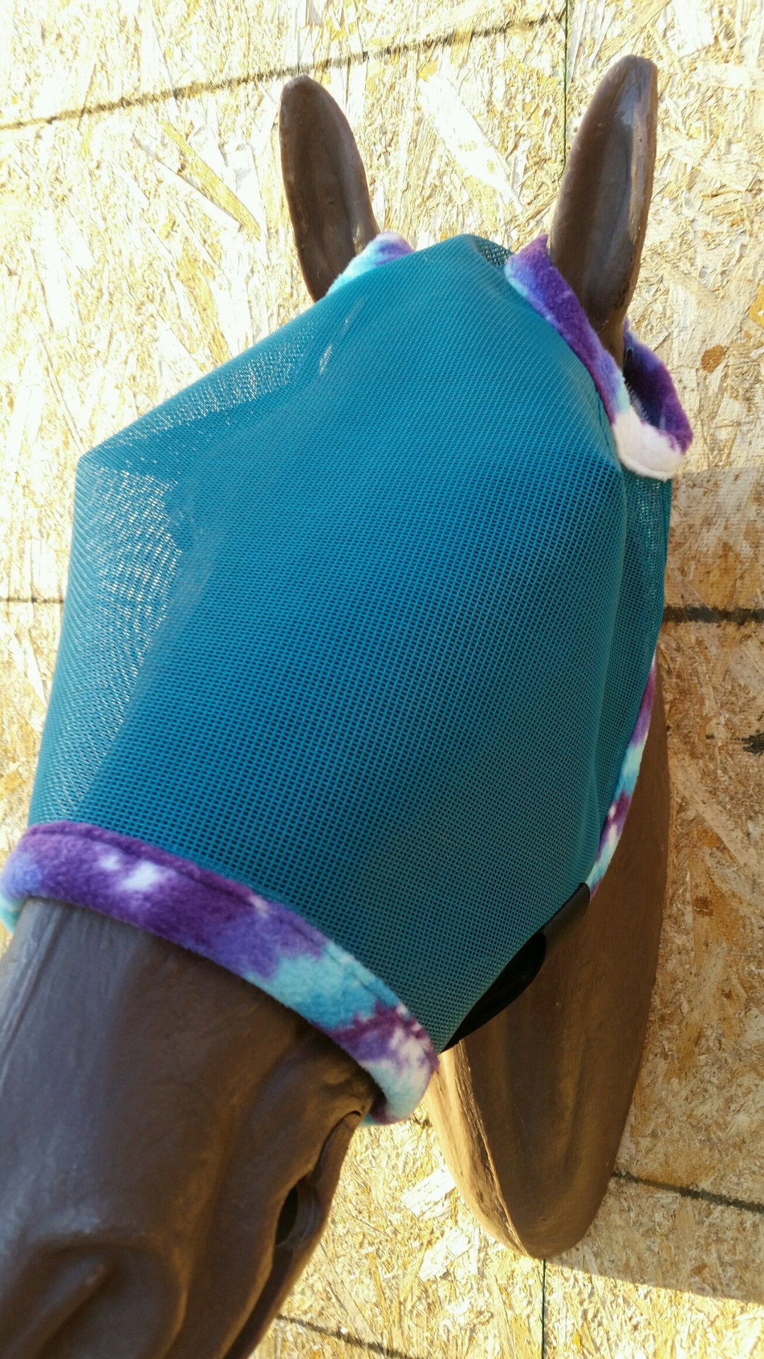 Custom Horse Fly Mask - Size Medium - Bright Teal Mesh With # 372 - Etsy