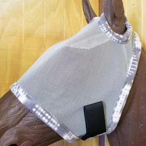 Custom Horse Fly Mask - Size Small - Grey Mesh with #416 Trim