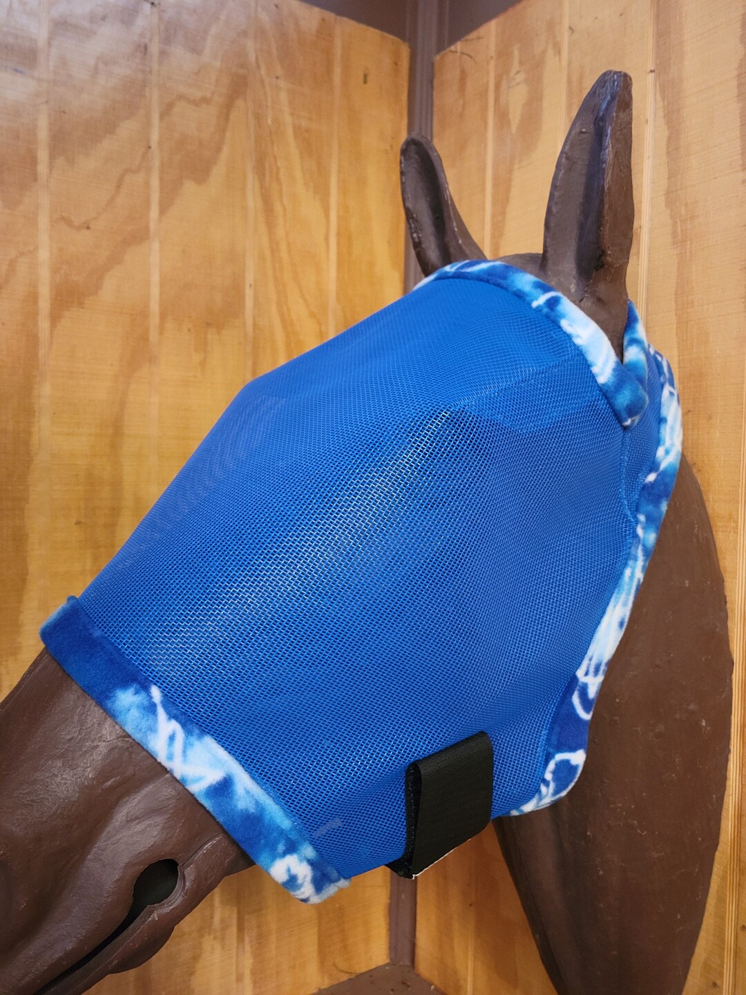 Custom Horse Fly Mask - Size Medium - Single Ear - Royal Mesh With #528 ...
