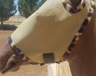 Máscara de mosca de caballo personalizada - Tamaño malla bronceada mediana # 303 trim