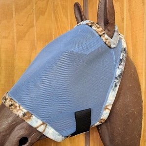 Custom Horse Fly Mask - Size Medium - Single Ear - Copen Mesh #568 trim