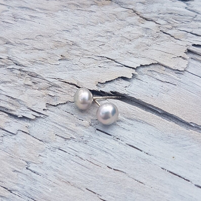 Freshwater Pearls 6-7mm. Light Gray Colored Freshwater Pearl - Etsy