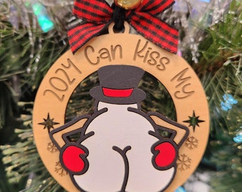 Cadeau de bâillon rigolo, décoration de fesses de Noël, bonhomme de neige Mooning, cadeau pour amateur de bonhomme de neige, collectionneur, patron, collègue, échange secret de cadeaux avec le père Noël
