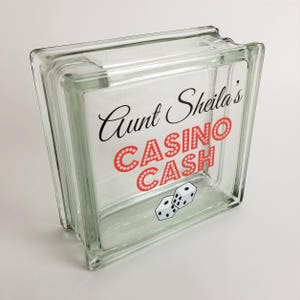 Funny Gambler Gift, Personalized Casino Savings Coin Jar, Birthday Gift for Grandmother, Gift for Gambling Friend, Casino Cash Savings Bank