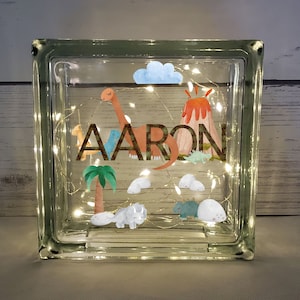Personalized Dinosaur Nightlight, Boy&#39;s Bedroom Nursery Decor, Dinosaur Name Nightl ight, Gift for Son, Grandson, Nephew, 8 year old boy