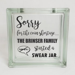 Family Swear Jar - Savings Bank with Lid - Savings Jar - Family Curse Jar - Savings Coin Jar - Personalized Curse Jar - Funny Family Gift