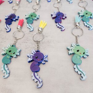 24 Axolotl Schlüsselanhänger Bulk - Süße Geschenke Für Party & Classroom | Niedliche Acryl Charms