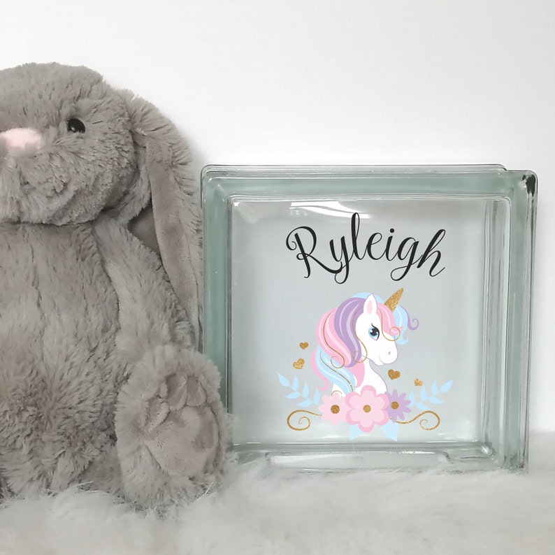 Unicorn Girls Room Decor Savings Piggy Bank Personalized image 1