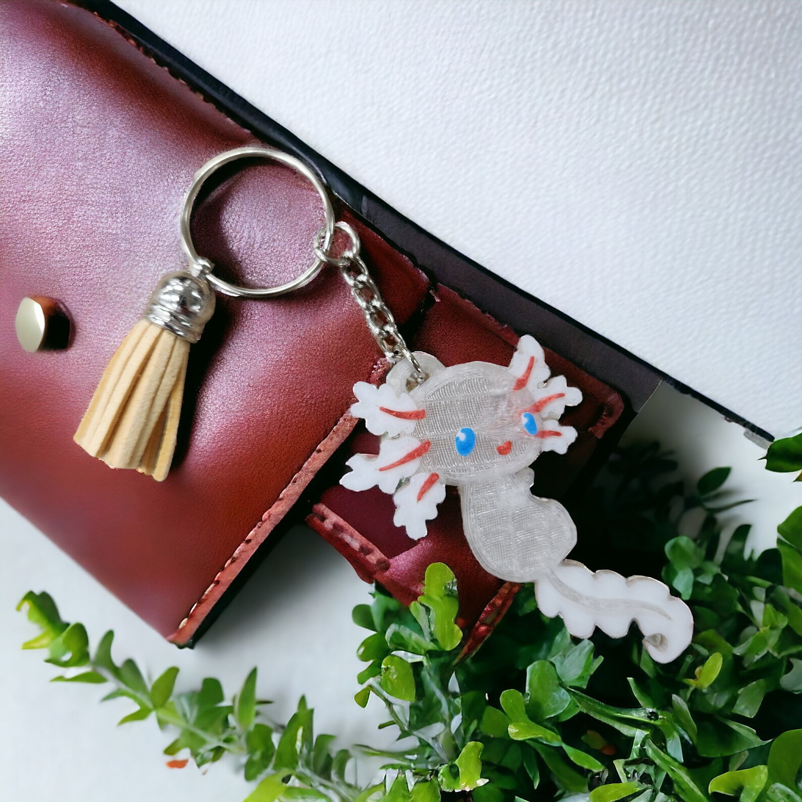 Axolotl Keychain, Charm, Axolotl Birthday Party Favors, Gift for ...