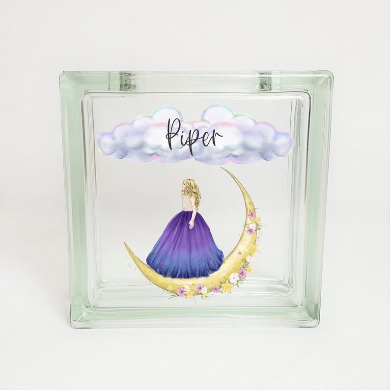 Personalized Girls Savings Bank, Piggy Bank, Coin Jar, Boho Tweens, Teens Bedroom Decor, Most Popular Gift for Tweens, Teens, Moon Princess Bild 2