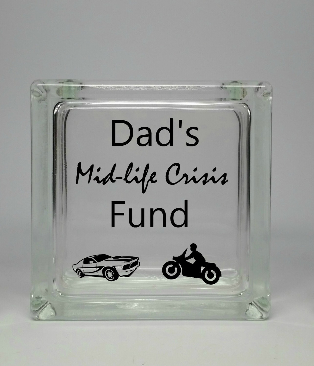 Unique Christmas Gift For Dad - Funny Idea Him Dad's Mid-Life Crisis Savings Coin Jar Personalized Or Husband