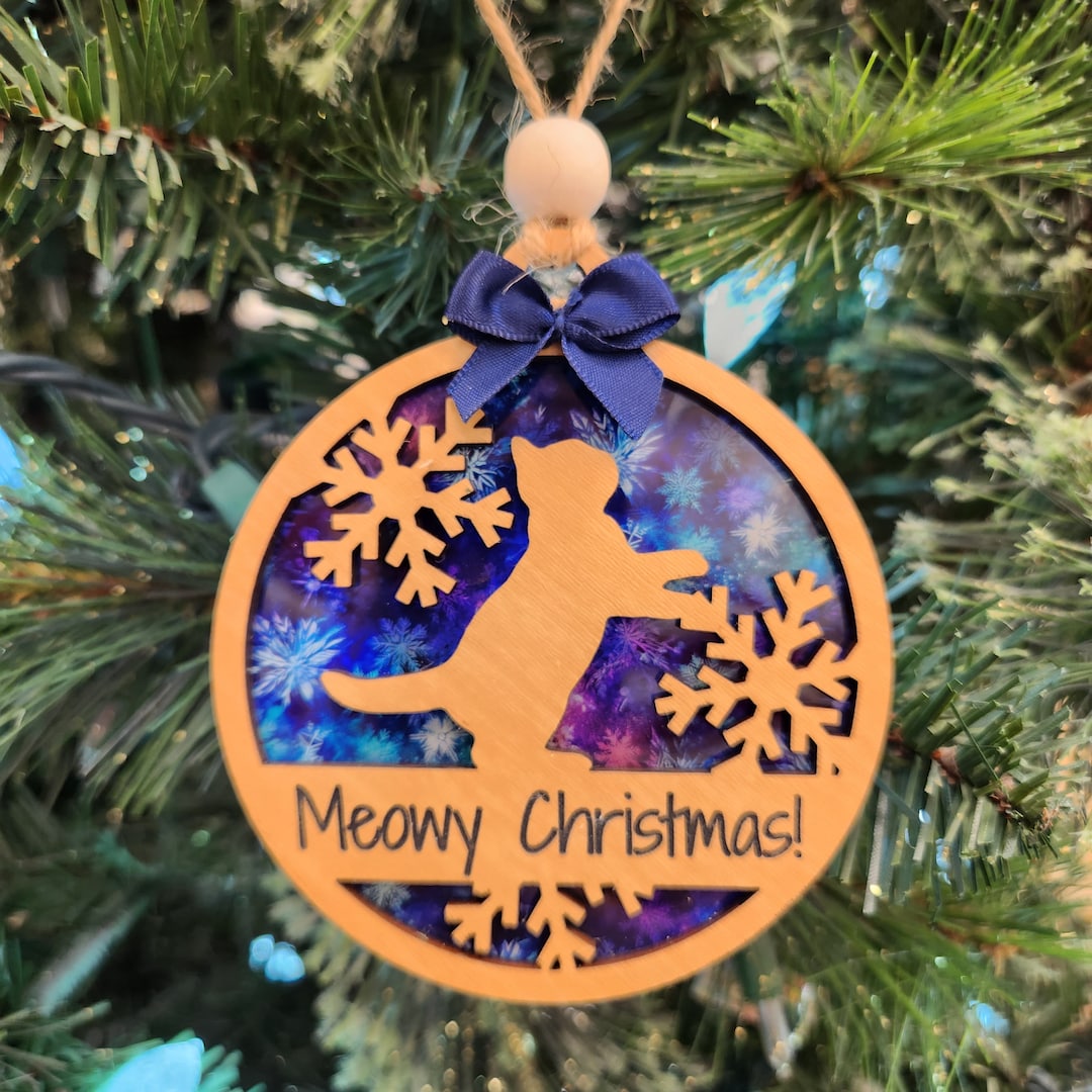 Gift for Cat Owner, Unique Christmas Gift for Cat Lover, Personalized Cat Christmas Ornament