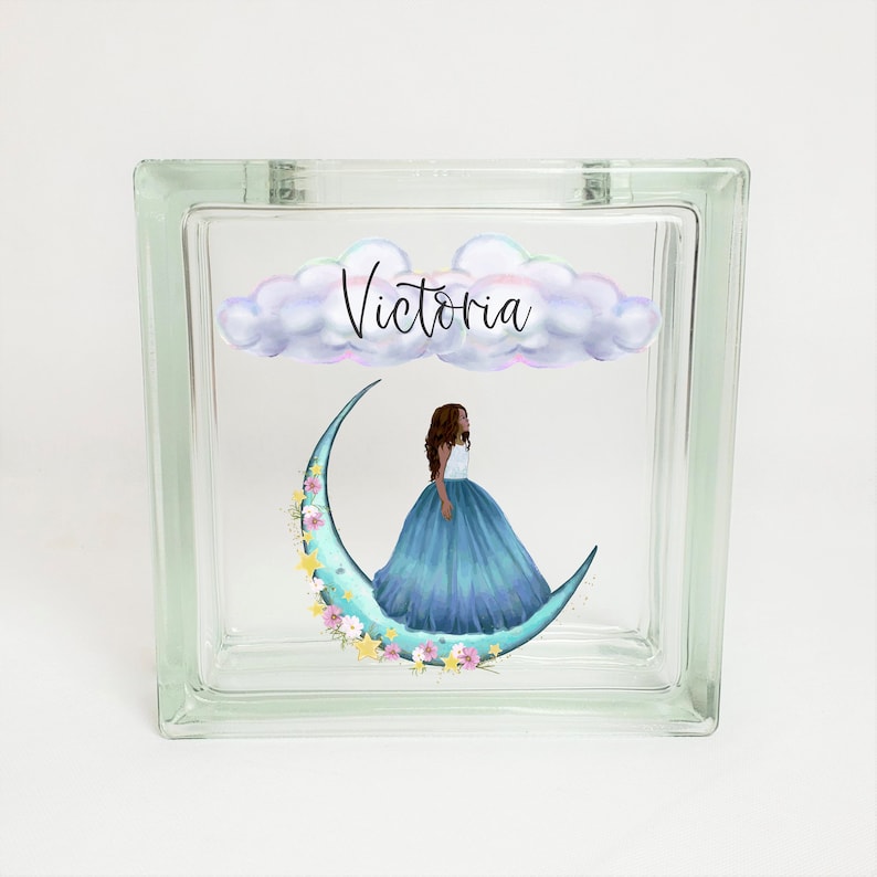 Personalized Girls Savings Bank, Piggy Bank, Coin Jar, Boho Tweens, Teens Bedroom Decor, Most Popular Gift for Tweens, Teens, Moon Princess Bild 5