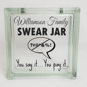 Family Swear Jar - Savings Bank - You Say It You Pay It - Family Curse Jar - Savings Coin Jar - Personalized Curse Jar - Funny Family Gift
