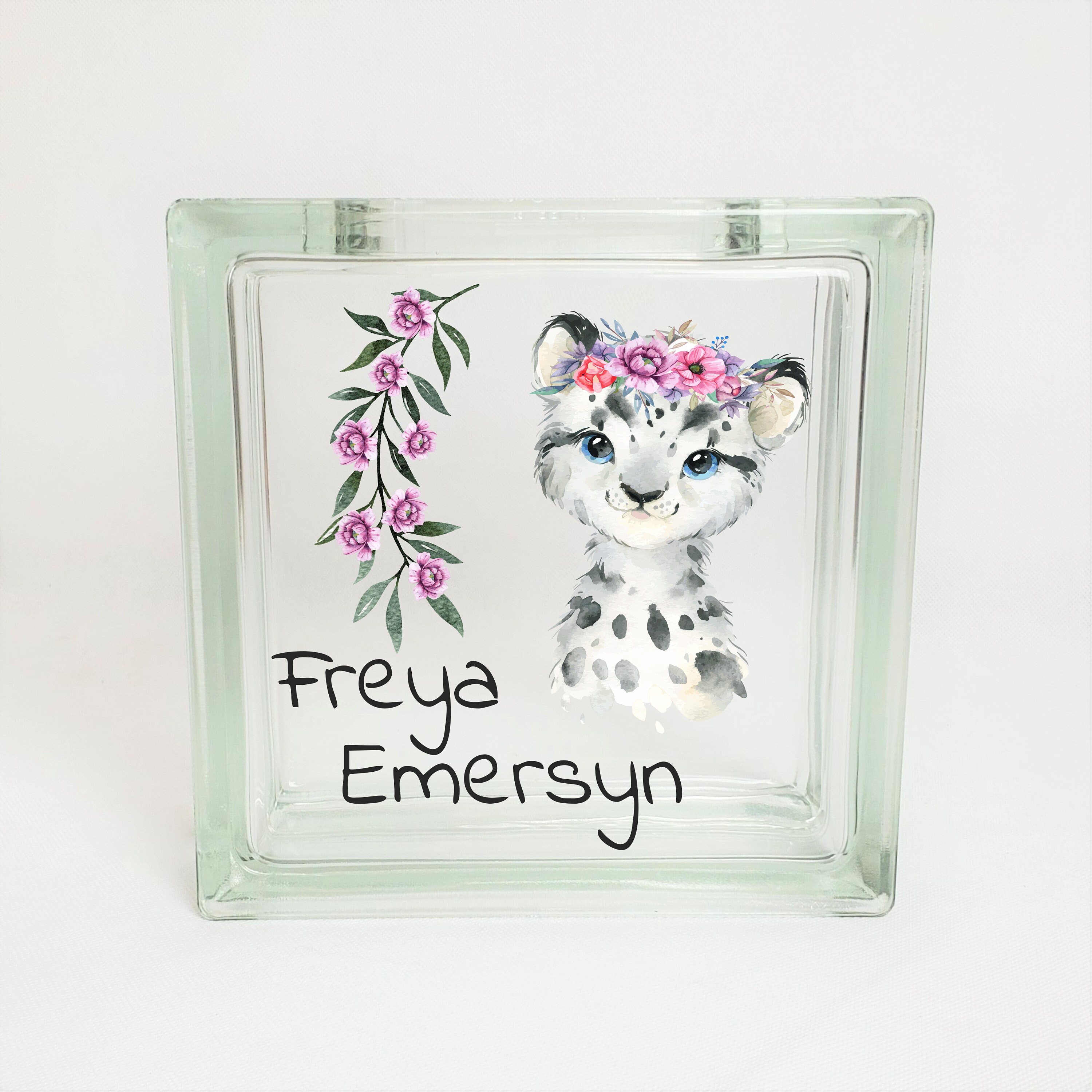 Baby Animal Safari Or Zoo Leopard Nursery Decor, Personalized Savings Piggy Bank Gift For Granddaughter, Niece, Daughter, Shower