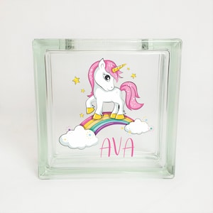 Personalized Unicorn Piggy Bank for Little Girls, Savings Jar, Most Popular Gift for 4, 5, 6, 7 Year Old Girl, Girl&#39;s Rainbow Bedroom Decor
