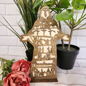 Unique Religious Gift for Pastor, Mom, Grandmother, Christian Easter Gift, Handmade Jesus with Stand Easter Decor, Easter Resurrection Story