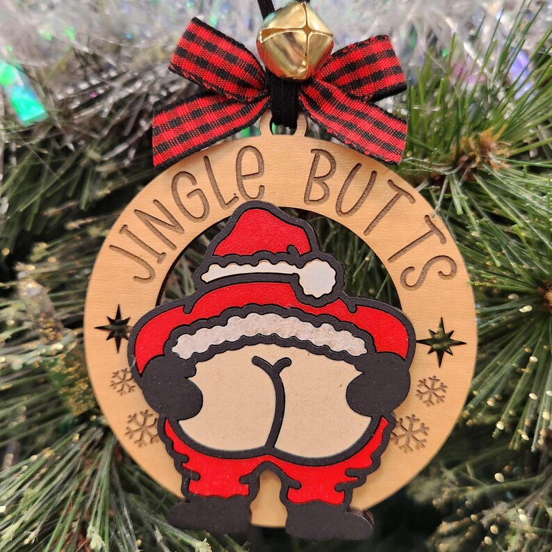Funny Christmas Ornament, Santa Mooning, Gift for Best Friend, Co