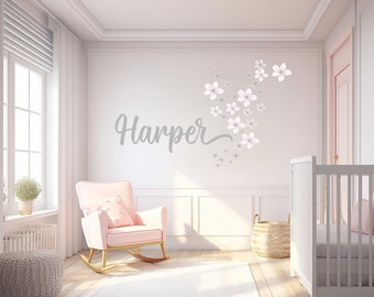 Grande plaque nominative personnalisée pour bébé fille ou garçon, plaque en bois pour chambre de bébé, cadeau personnalisé pour un nouveau-né, cadeau de baby shower, plaque nominative pour chambre d'enfant